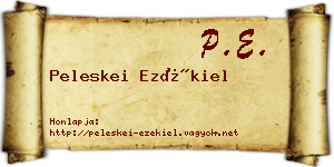 Peleskei Ezékiel névjegykártya